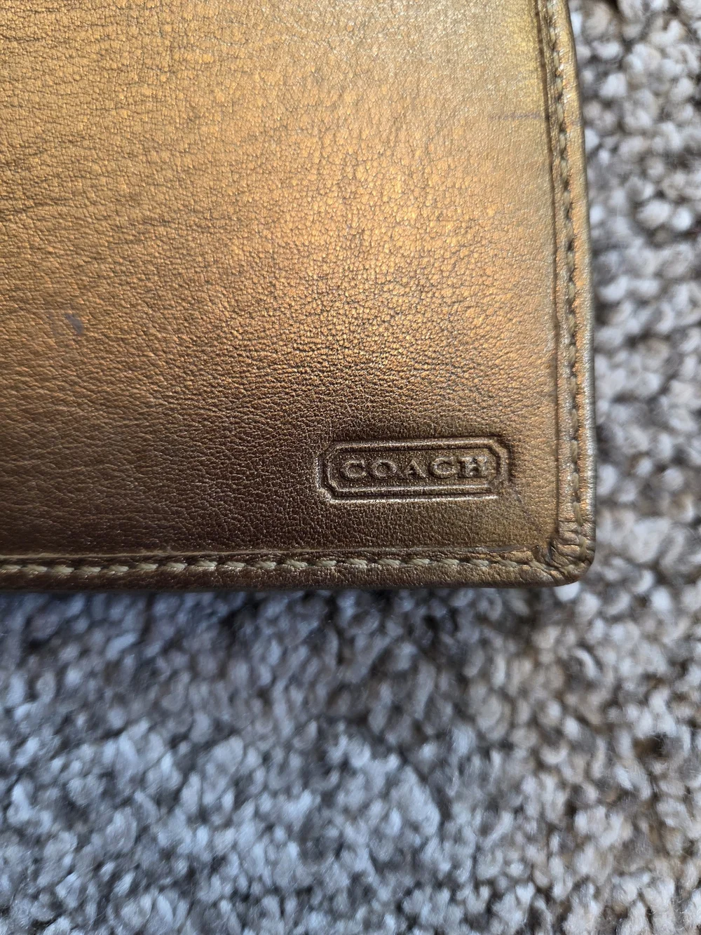 Vintage Y2K Coach Signature Wallet Set • Metallic Gold Canvas Bundle